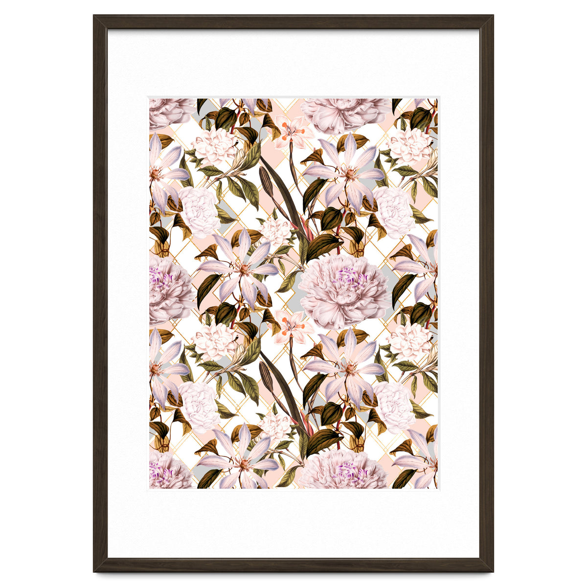 Pink flowering in geometric