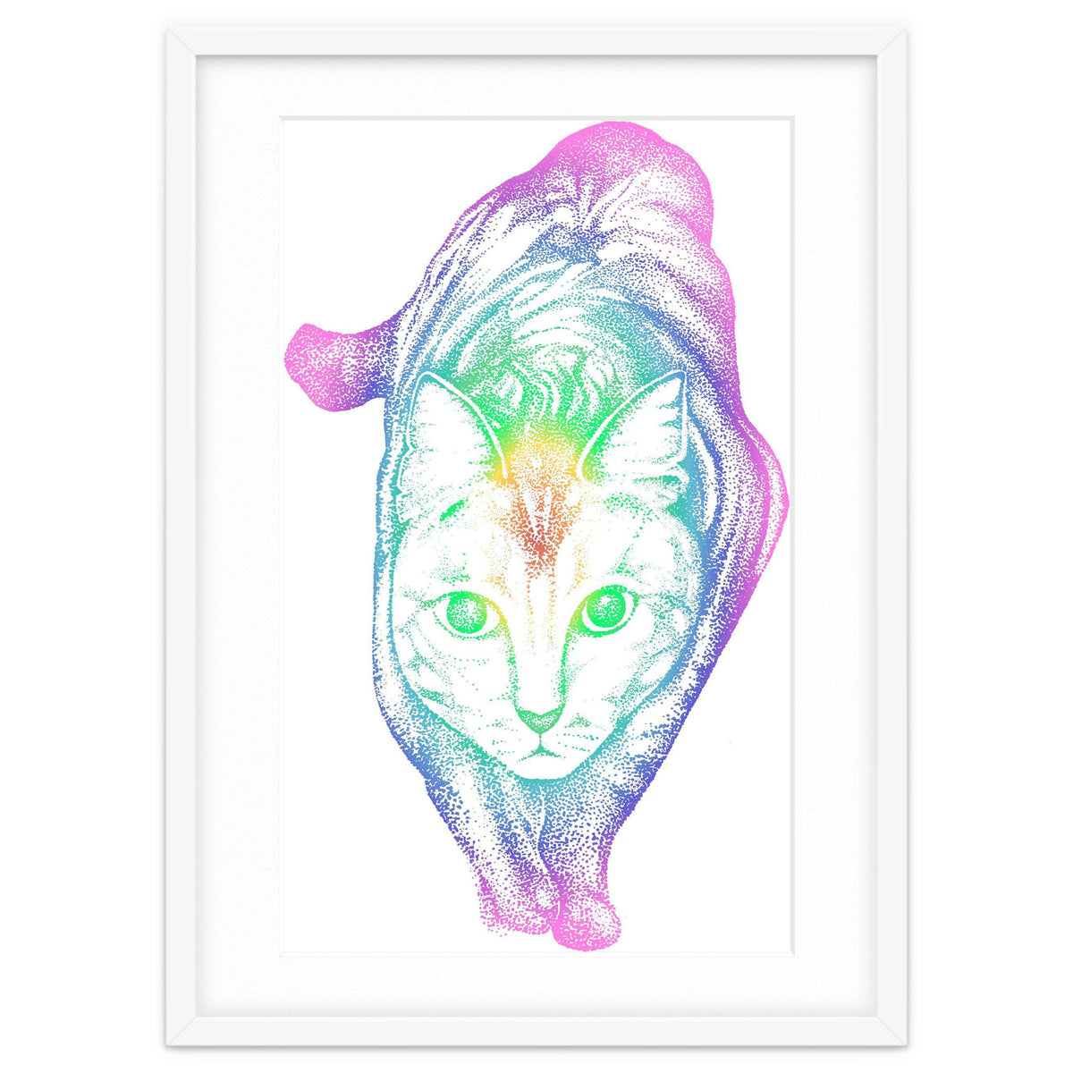Rainbow Pastel Cat