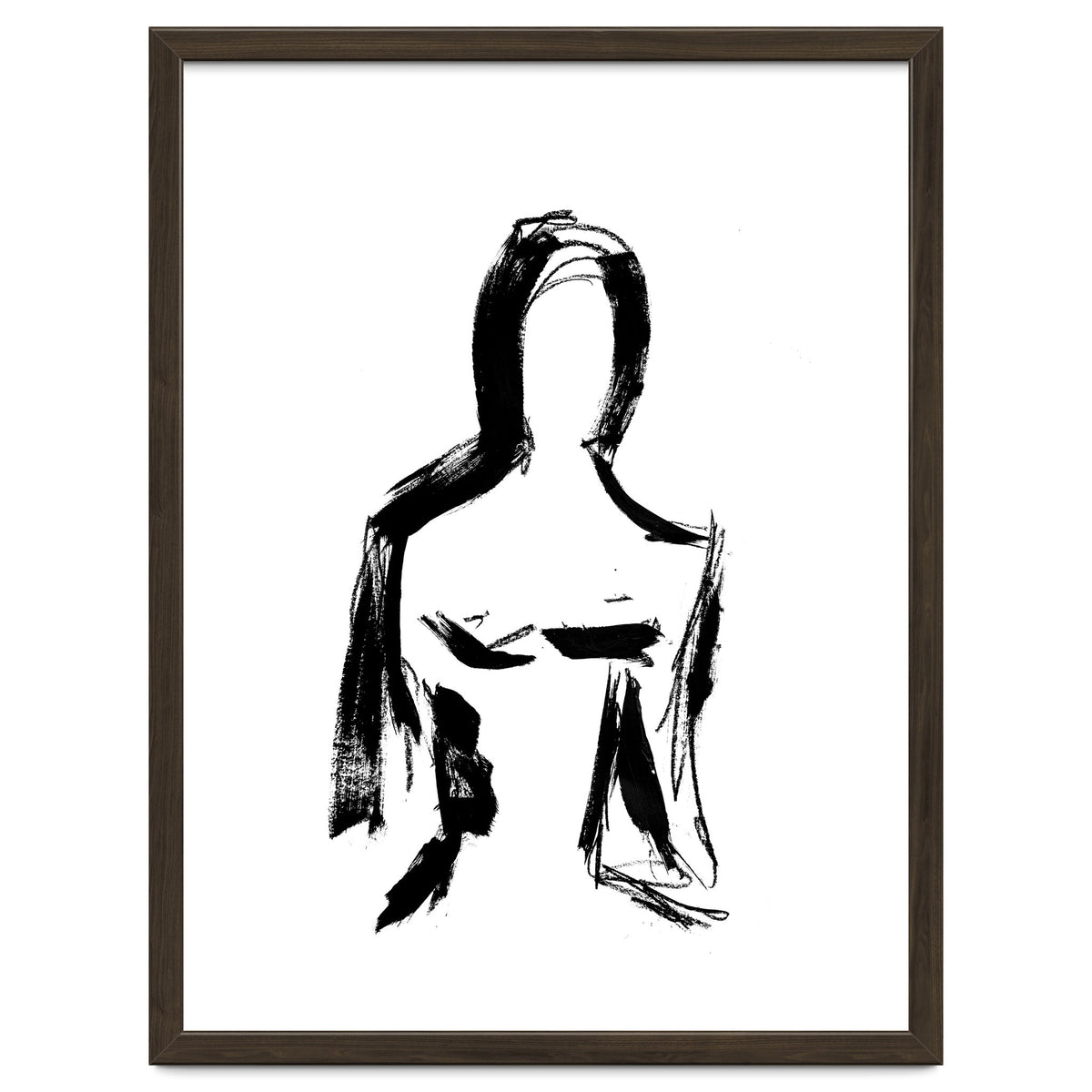 Abstract Monochrome Female Figure