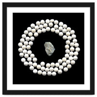 White pearls and stone