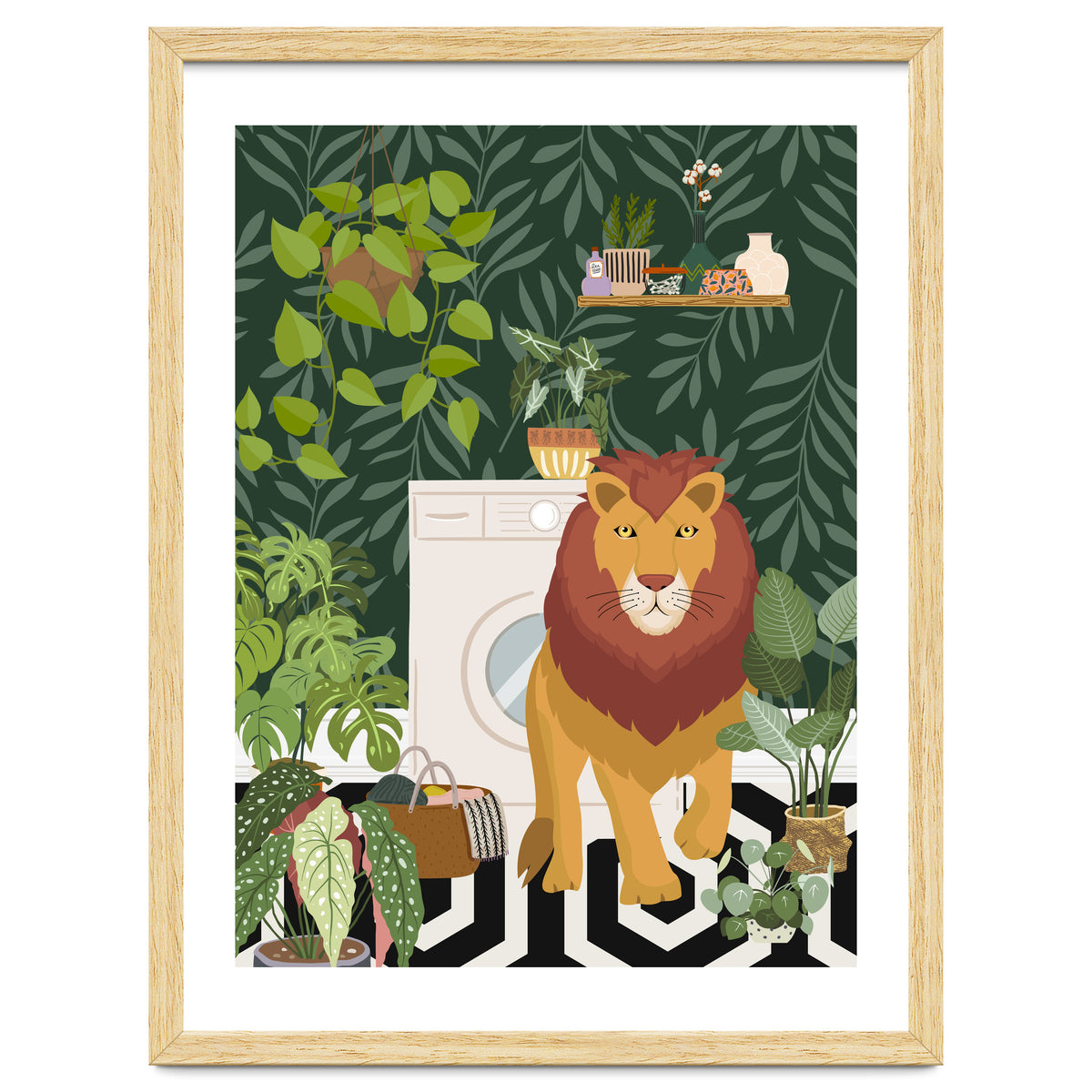 Lion in Laundry Room