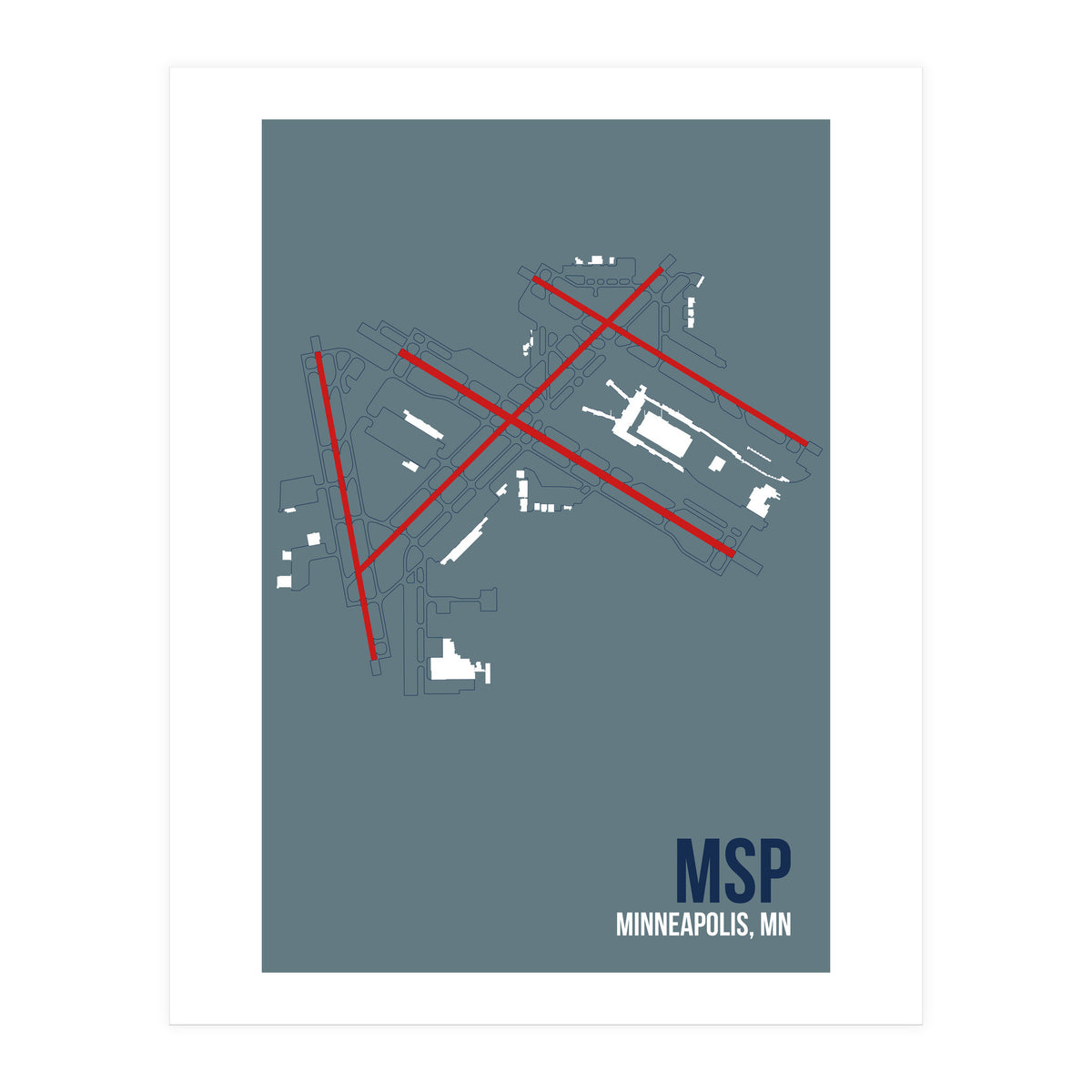 Minneapolis Airport Layout (Print Only)