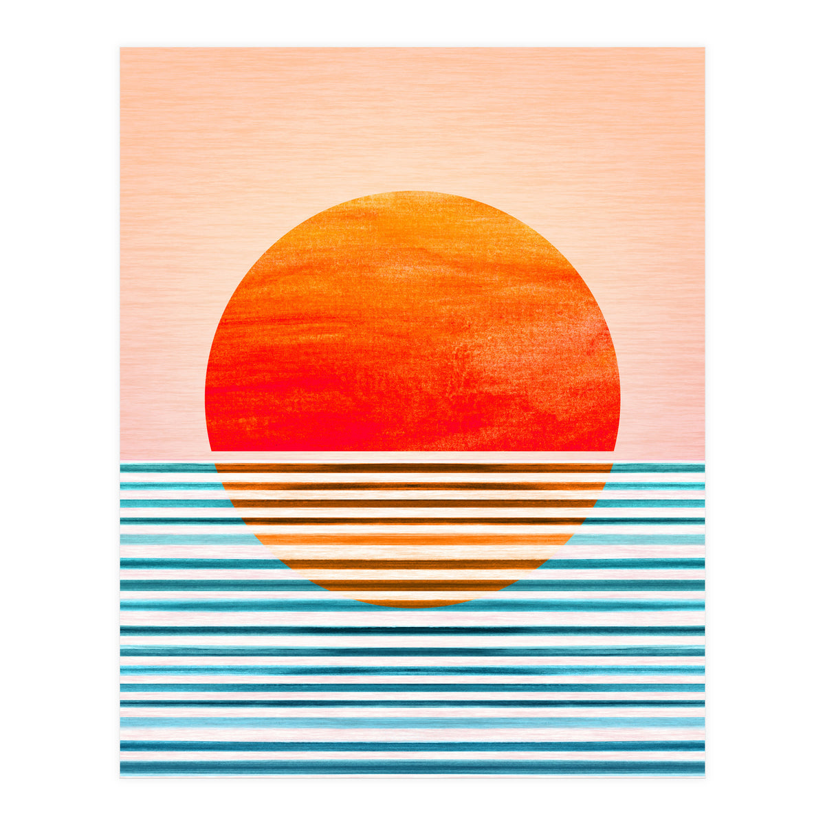 Geometric Minimalist Sunset (Print Only)