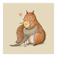 Cockatiel And Squirrel (Print Only)