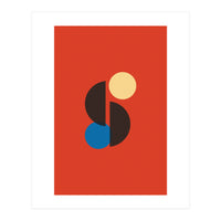 Mid Century Geometric Simple Art Print (Print Only)