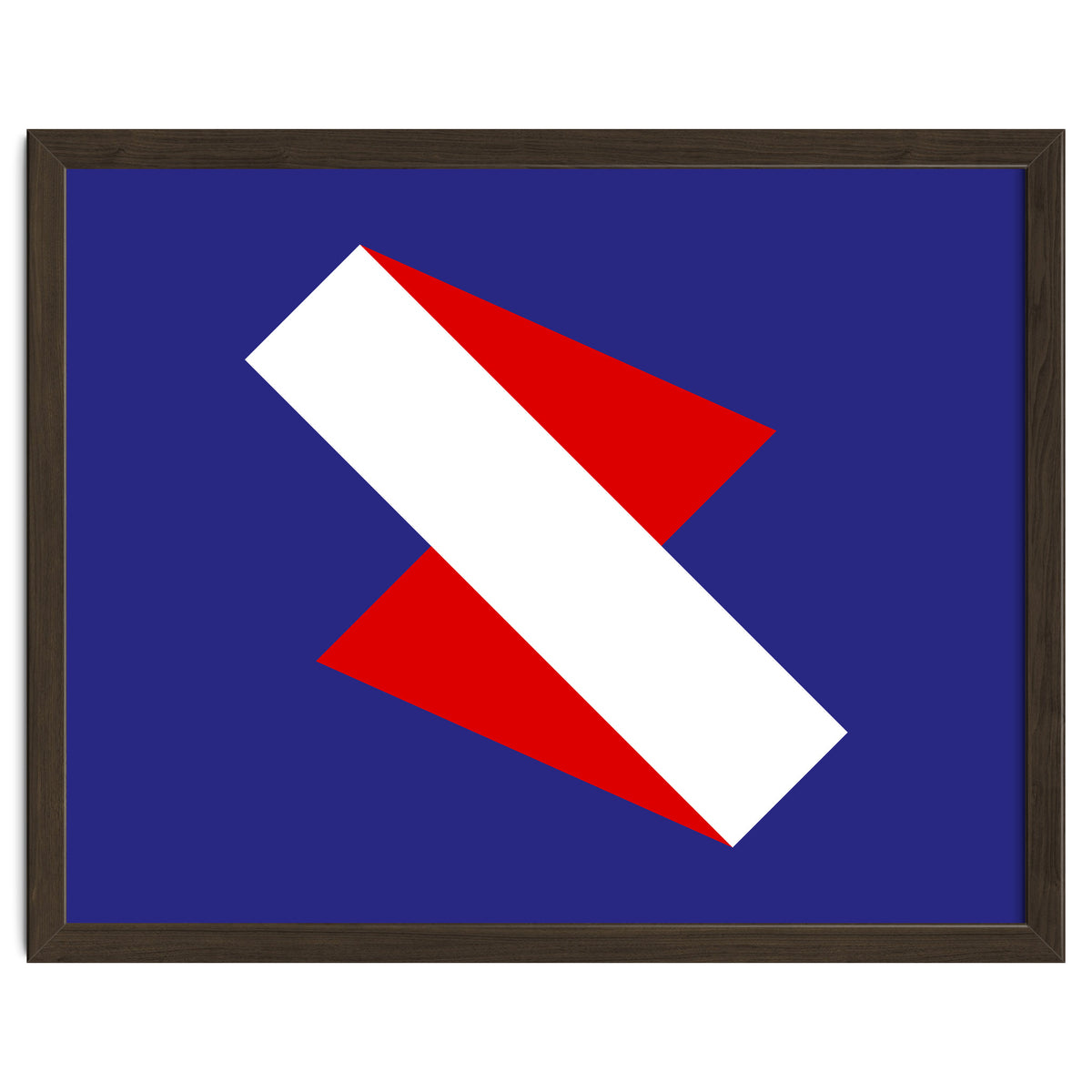 Geometric Shapes No. 68 - red & royal blue