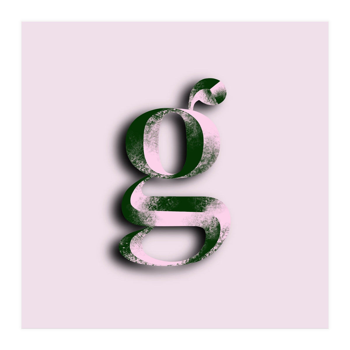 Pink & Green G (Print Only)