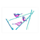 Garden Birds On A Branch (Print Only) thumbnail