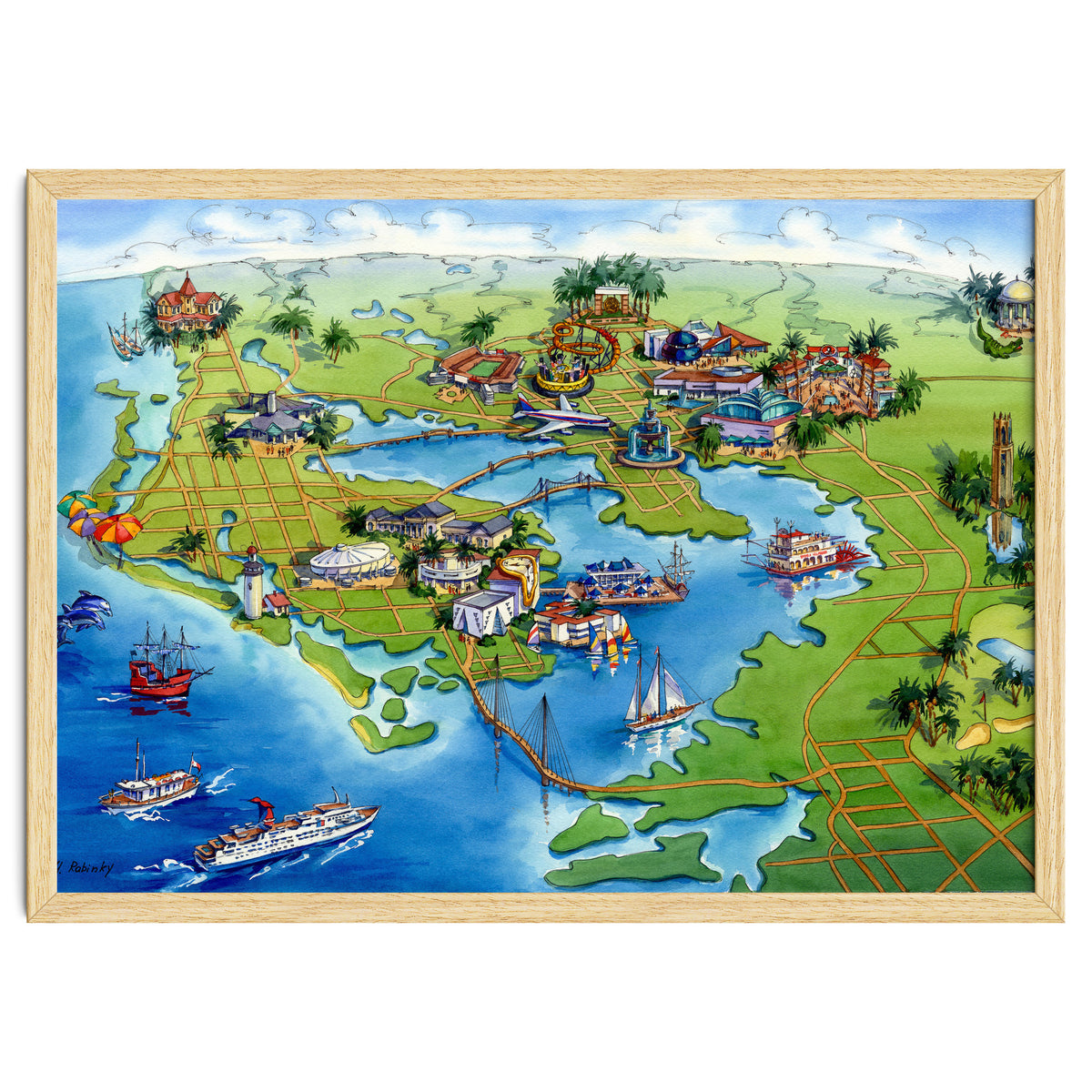 Tampa Bay Illustrated Map