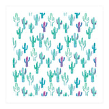 All Over Painted Cacti Mint And Pink (Print Only) thumbnail