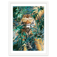Hip Hop tiger in the tropical jungle