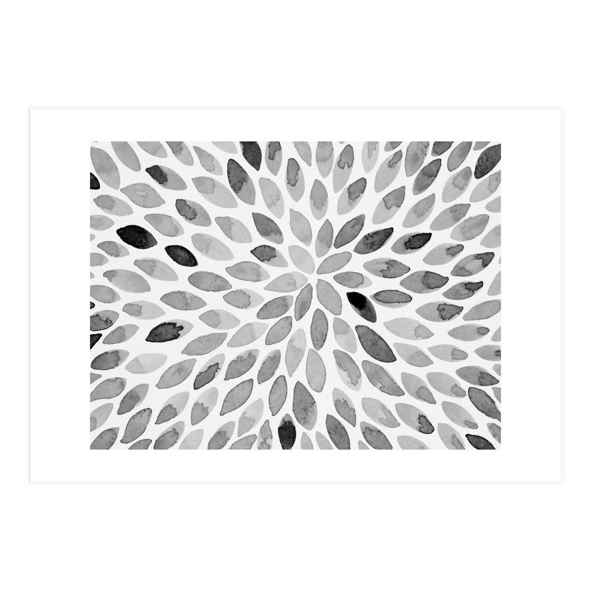 Watercolor Burst Black (Print Only)