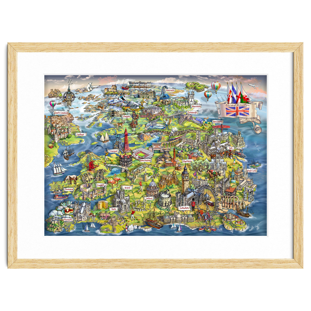 Illustrated Map Of The United Kingdom