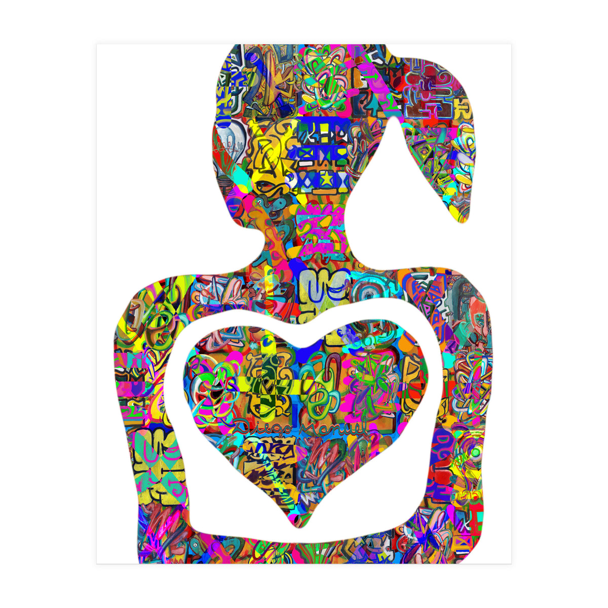 Mujer Digital 3 3  (Print Only)