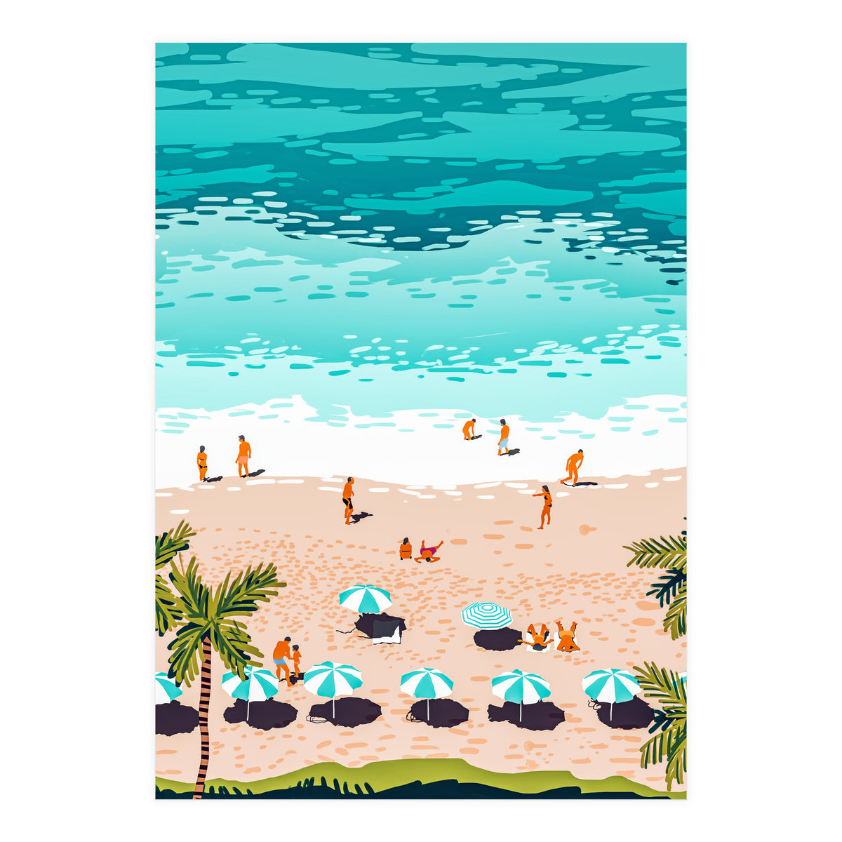 Dream in Colors Borrowed From The Sea | Ocean Tropical Beachy Summer | Swim Surf Travel Vacation (Print Only)