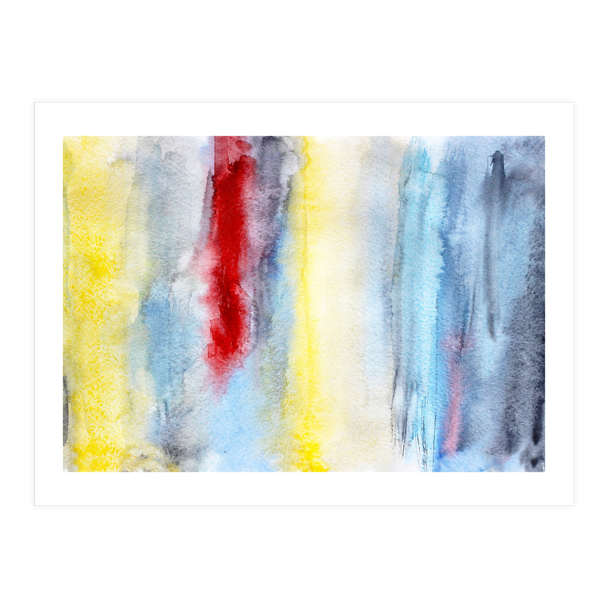 Touch of red || abstract watercolor (Print Only)