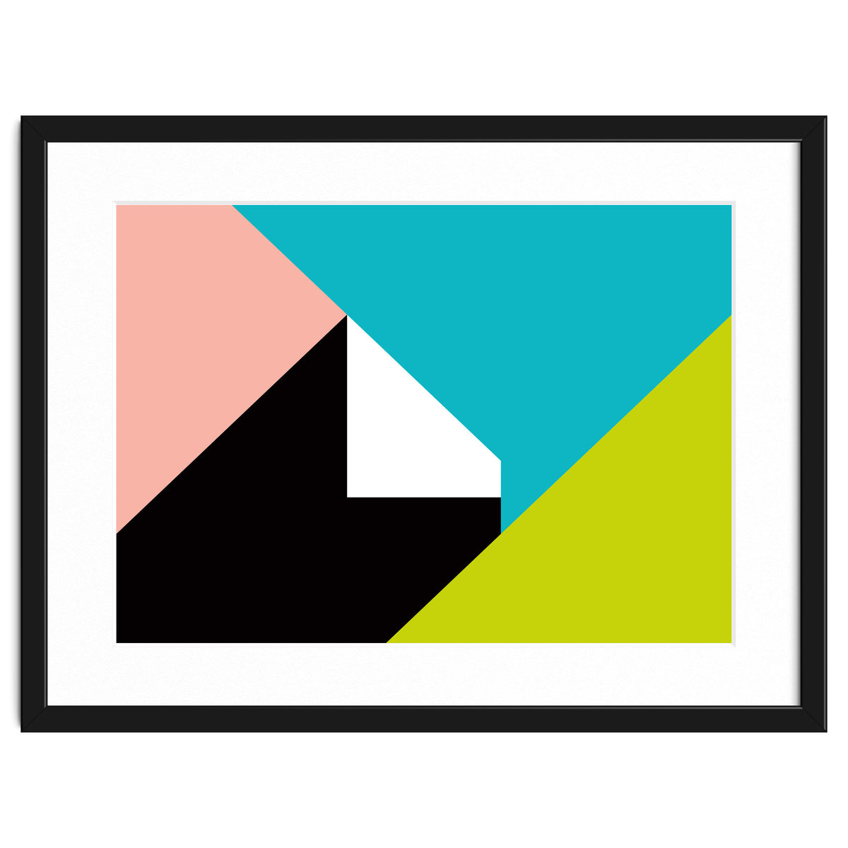 Geometric Shapes No. 266 - pink & lime