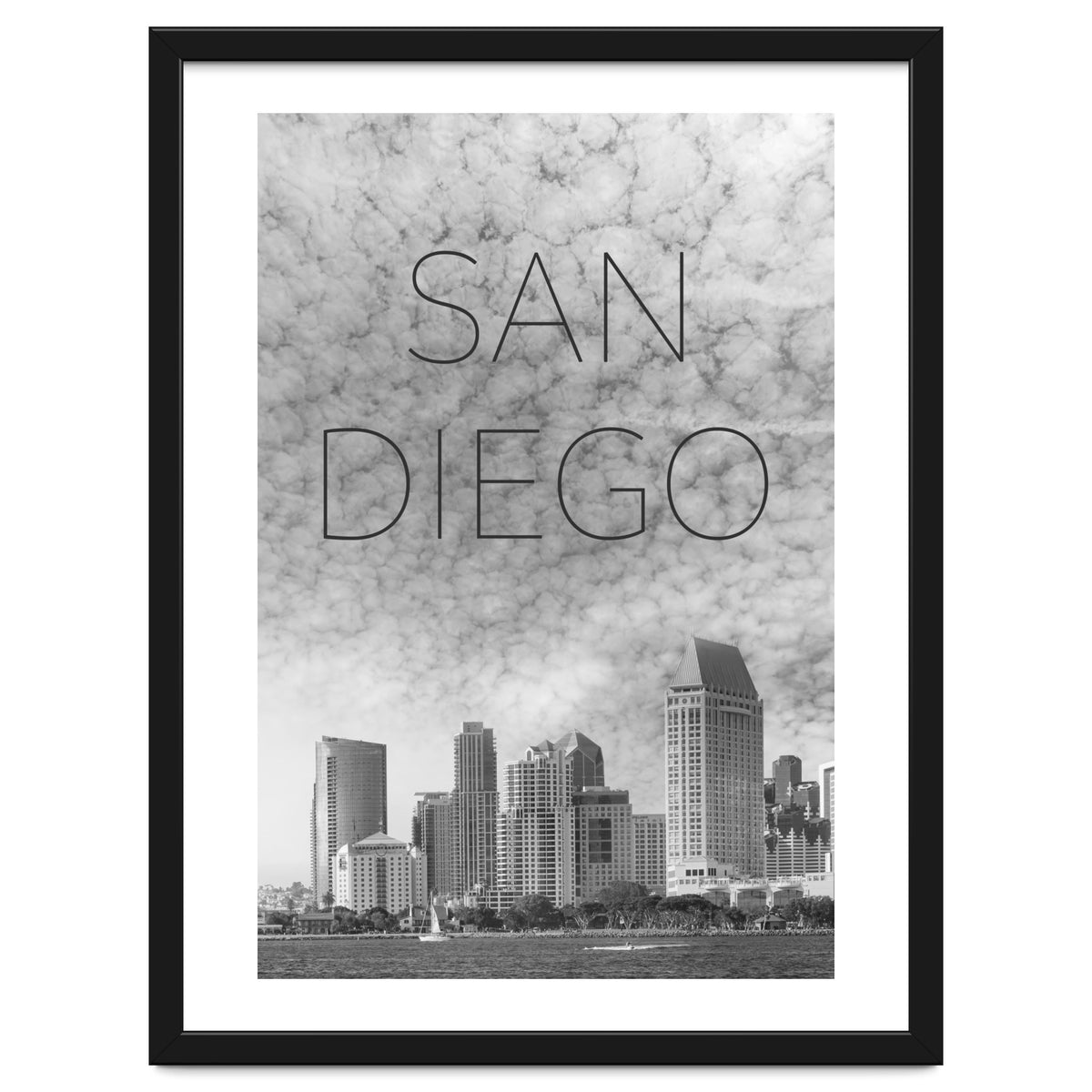 SAN DIEGO Skyline | Text
