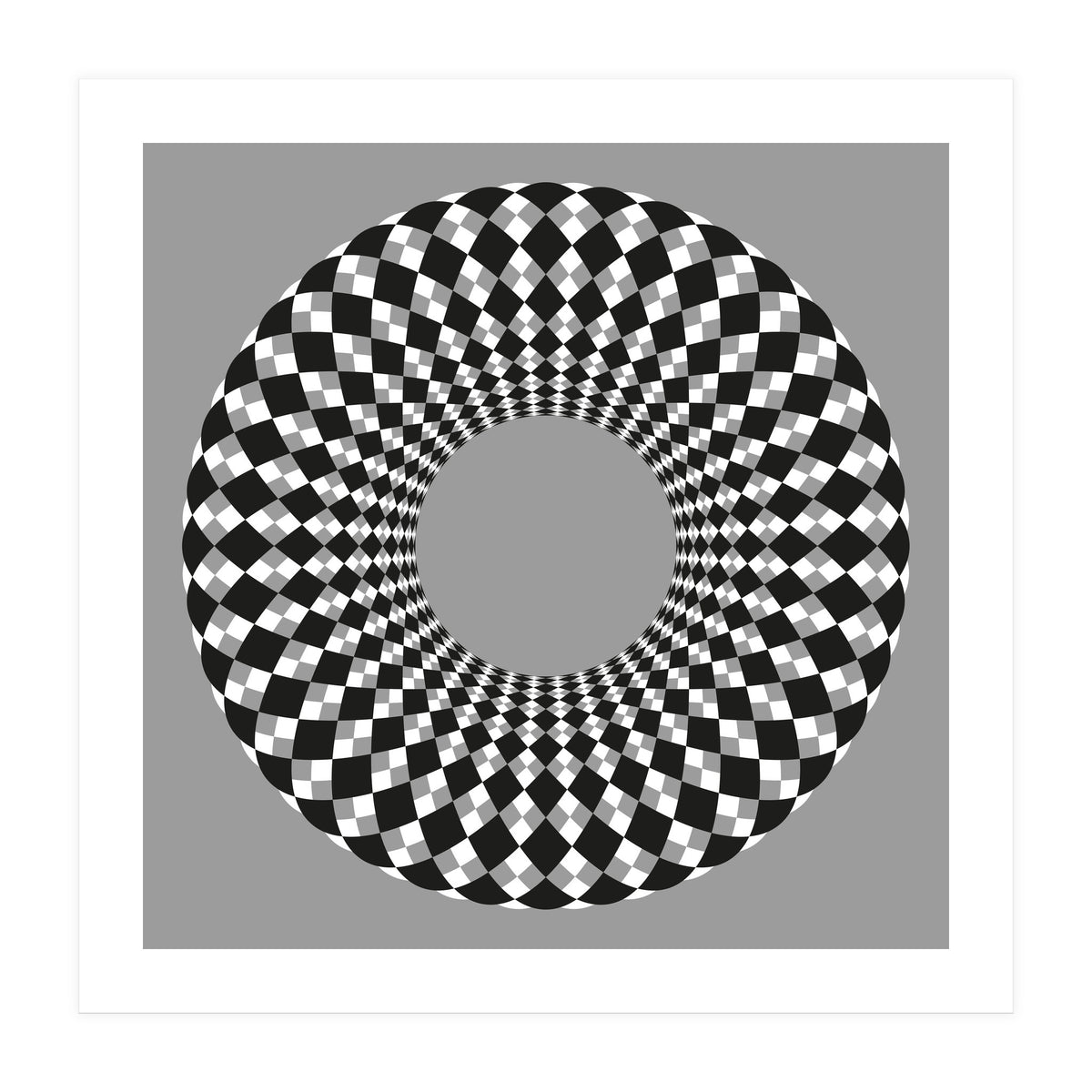 Black and white round (Print Only)