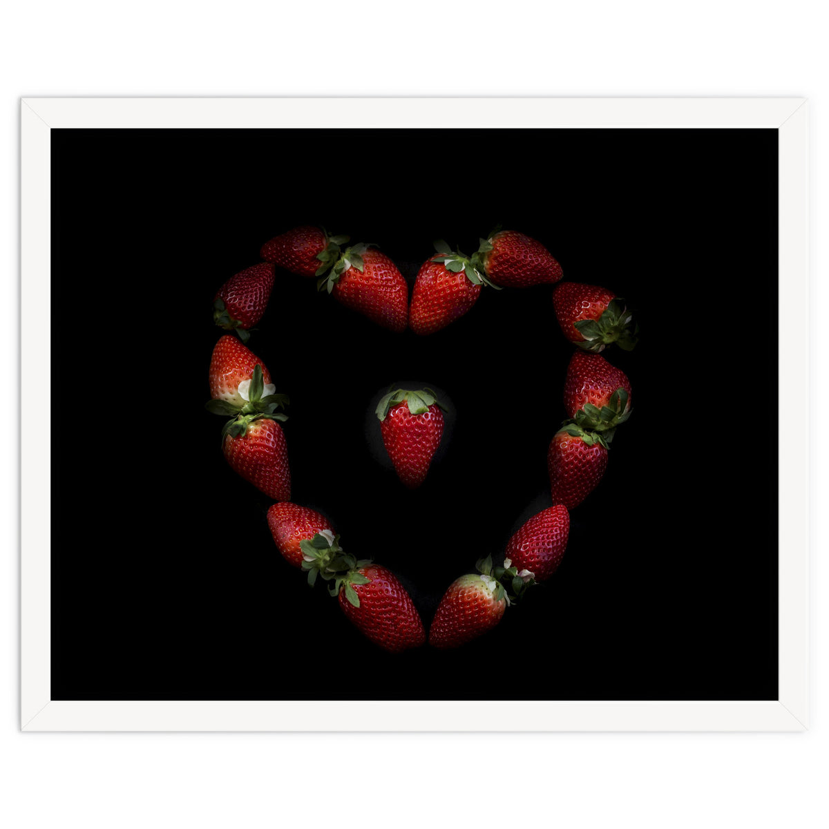 Heart of strawberries