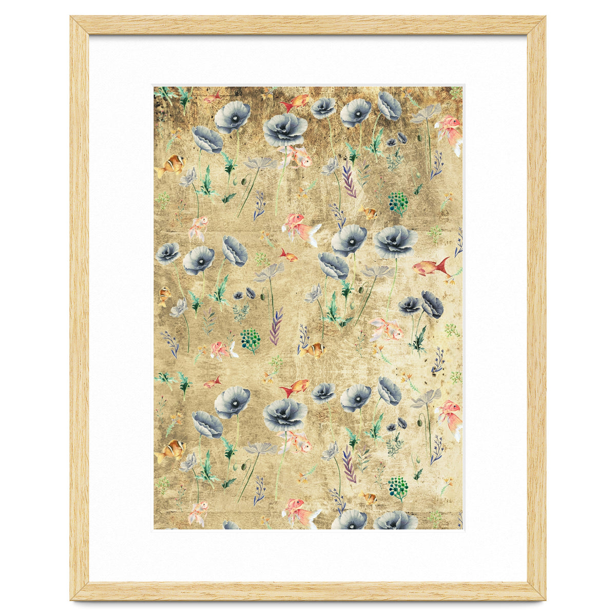 Fishes & Garden #Gold-plated