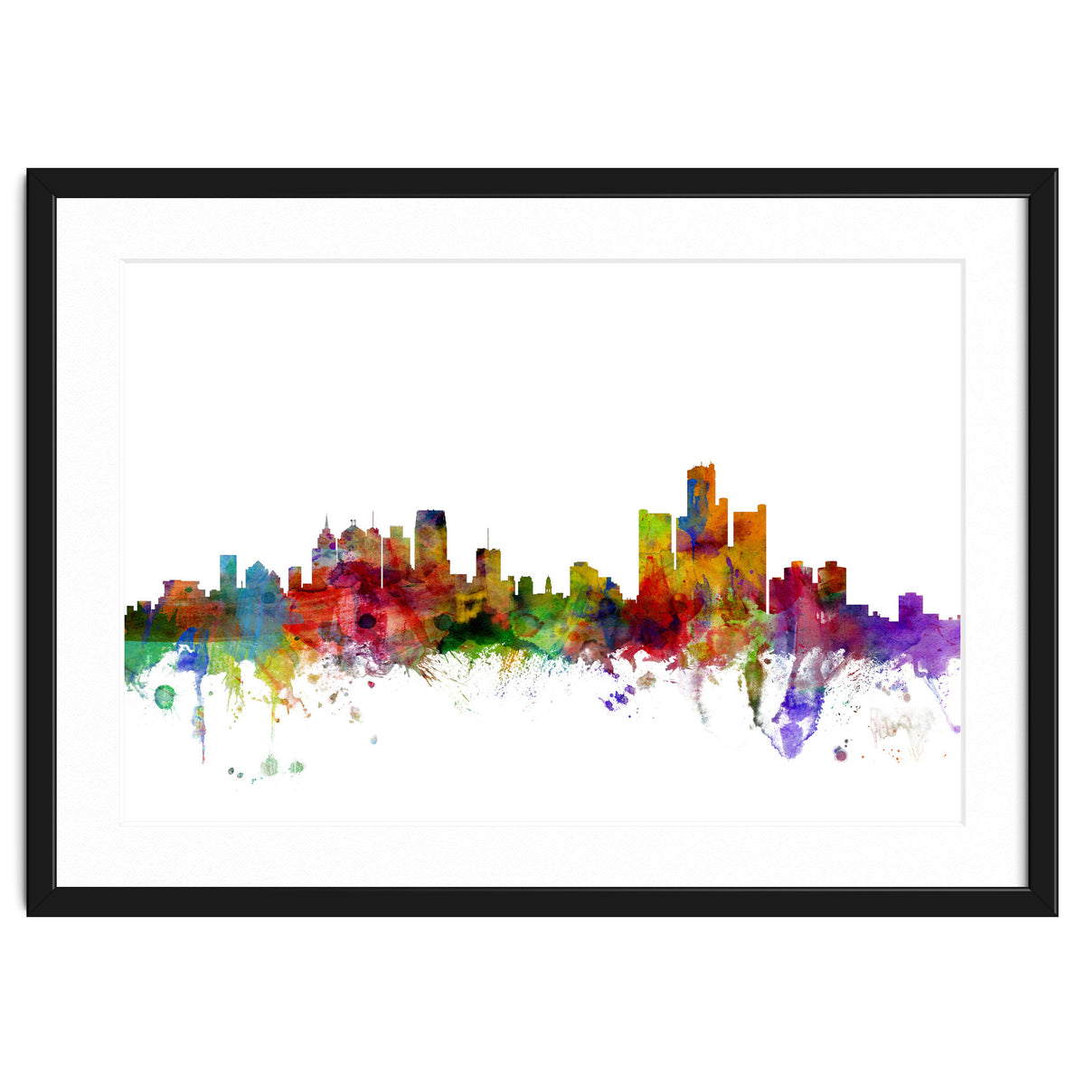 Detroit Michigan Skyline