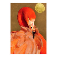 Flamingo With Golden Sun (Print Only)