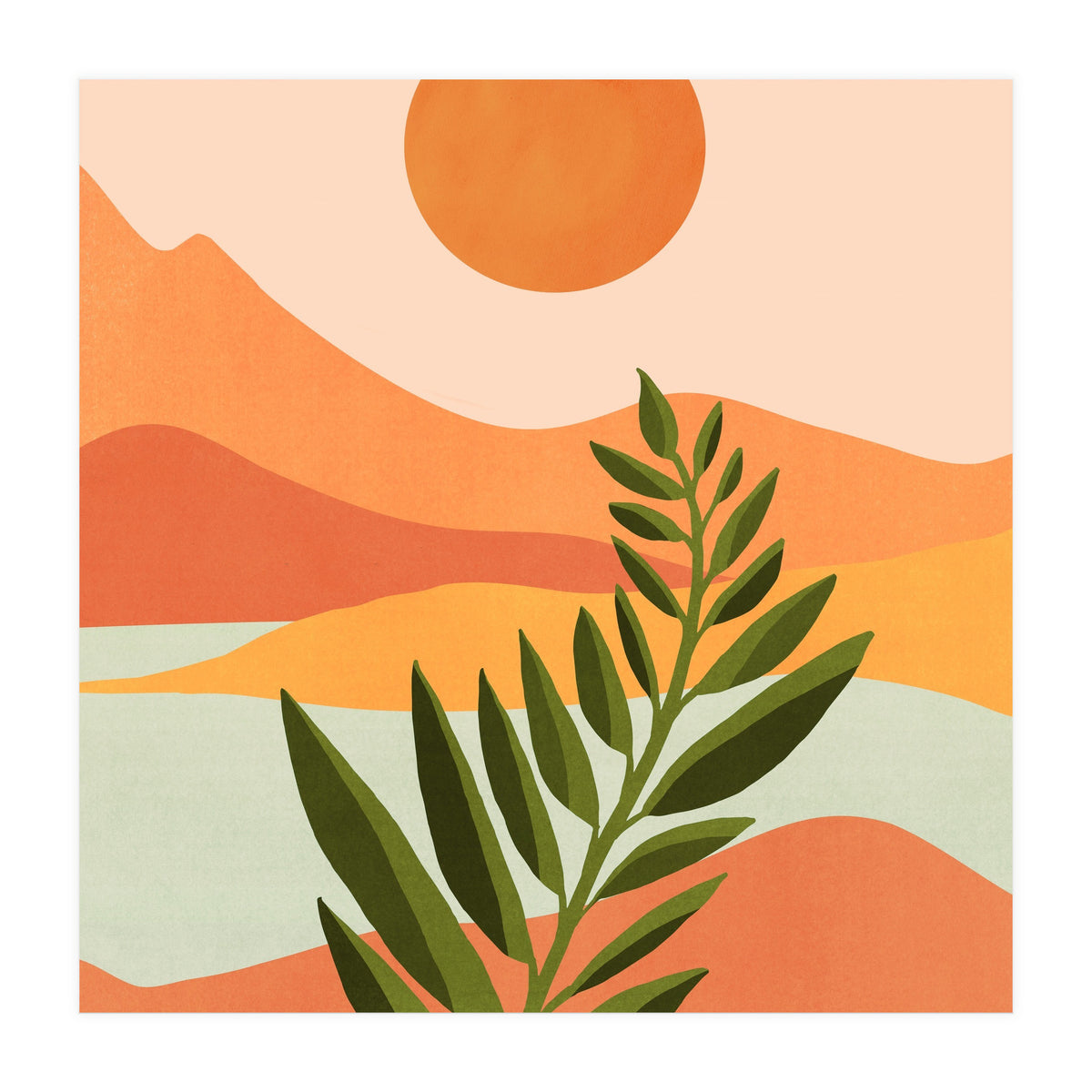 Western Mountain Landscape (Print Only)