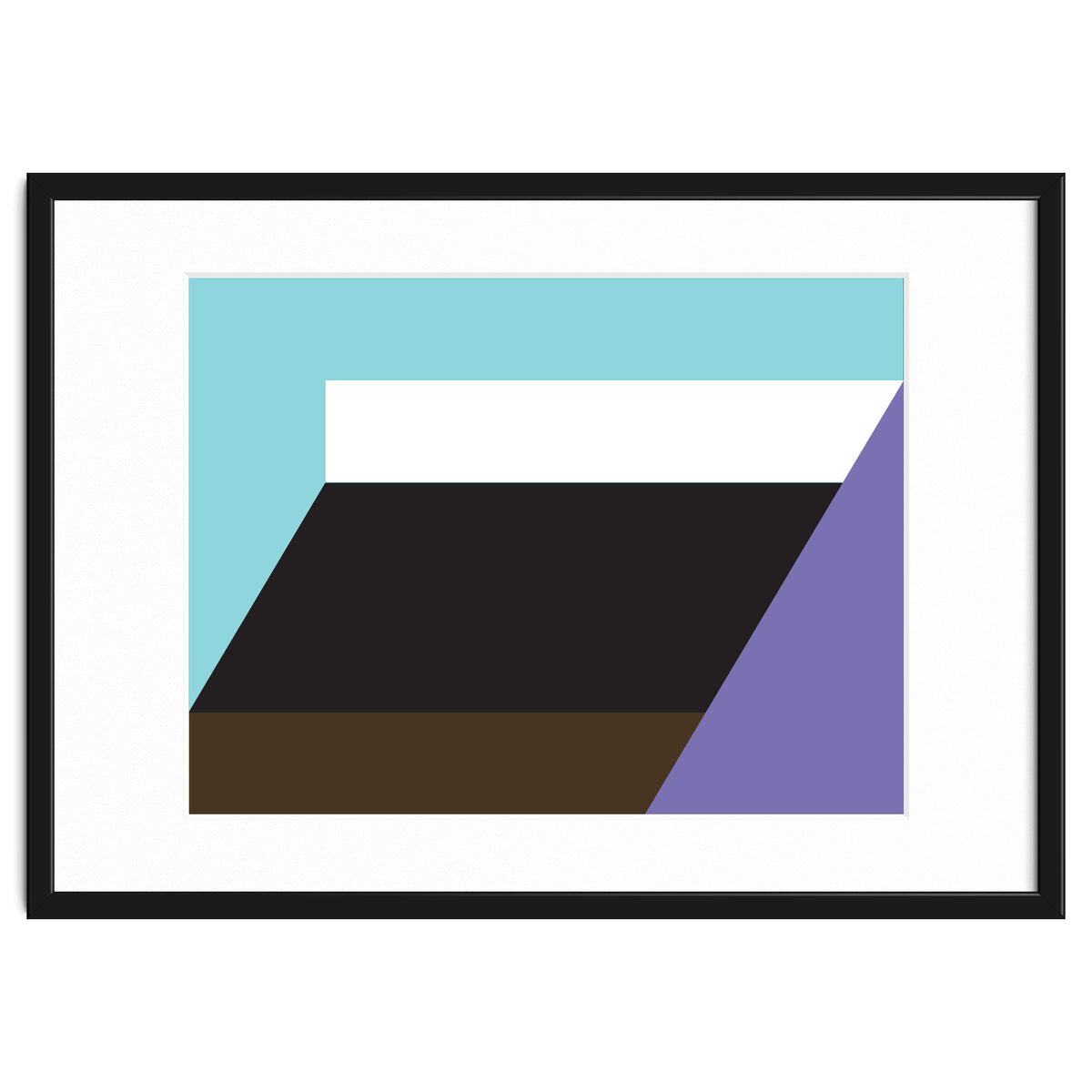 Geometric Shapes No. 34 - purple, blue & black