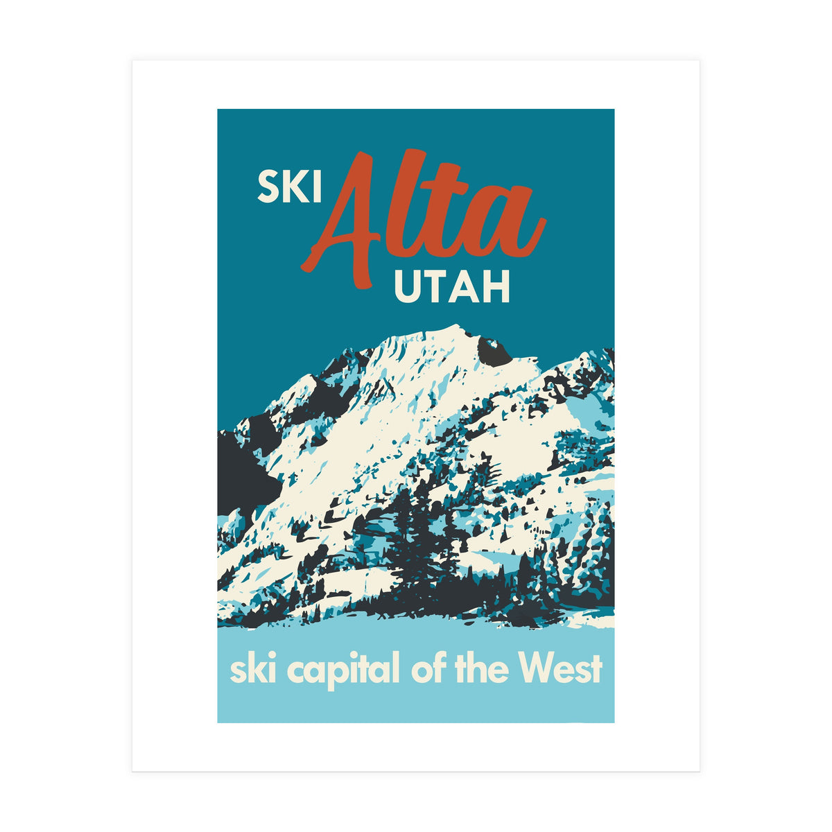 Ski Alta Utah vintage poster (Print Only)