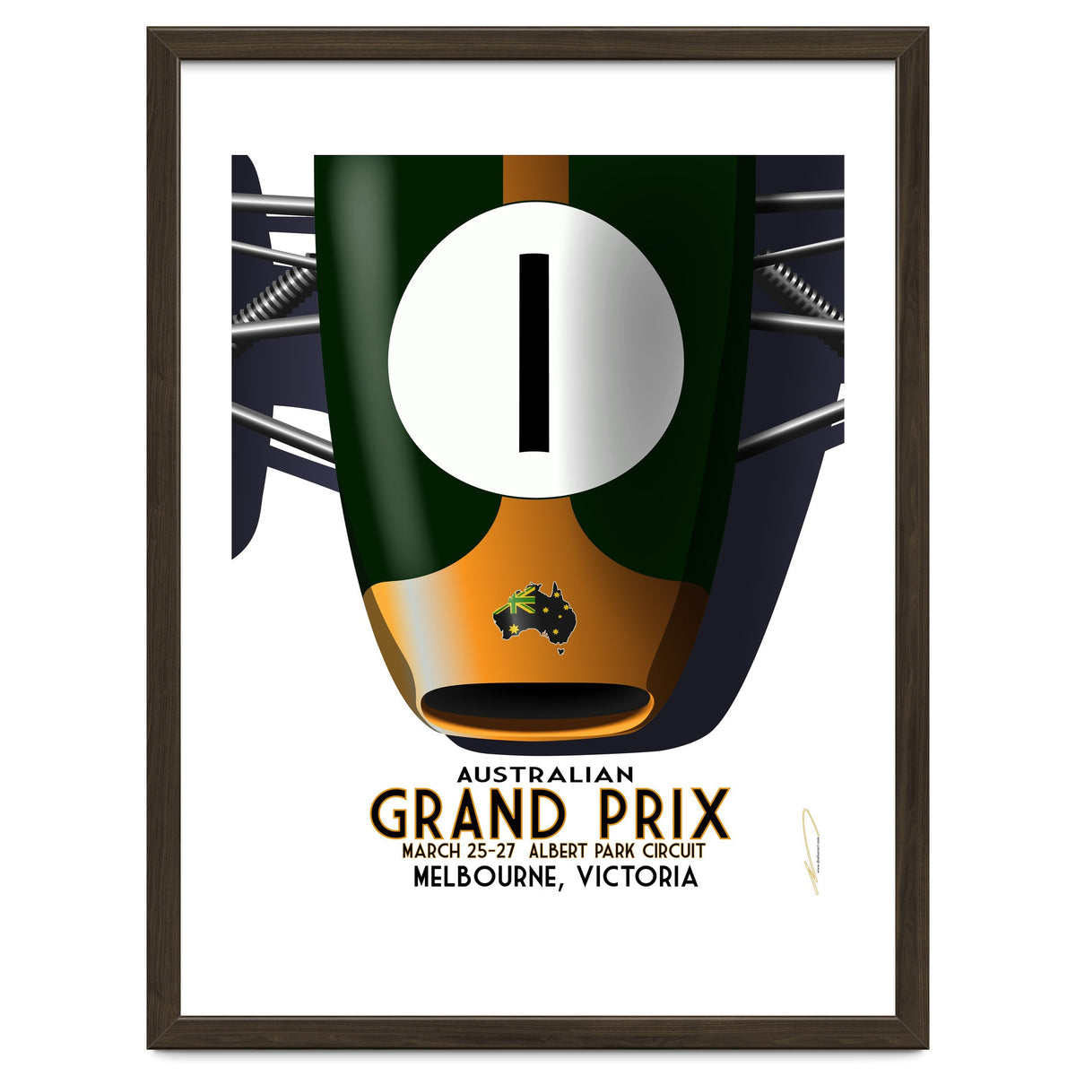 Australian Grand Prix Art Deco poster