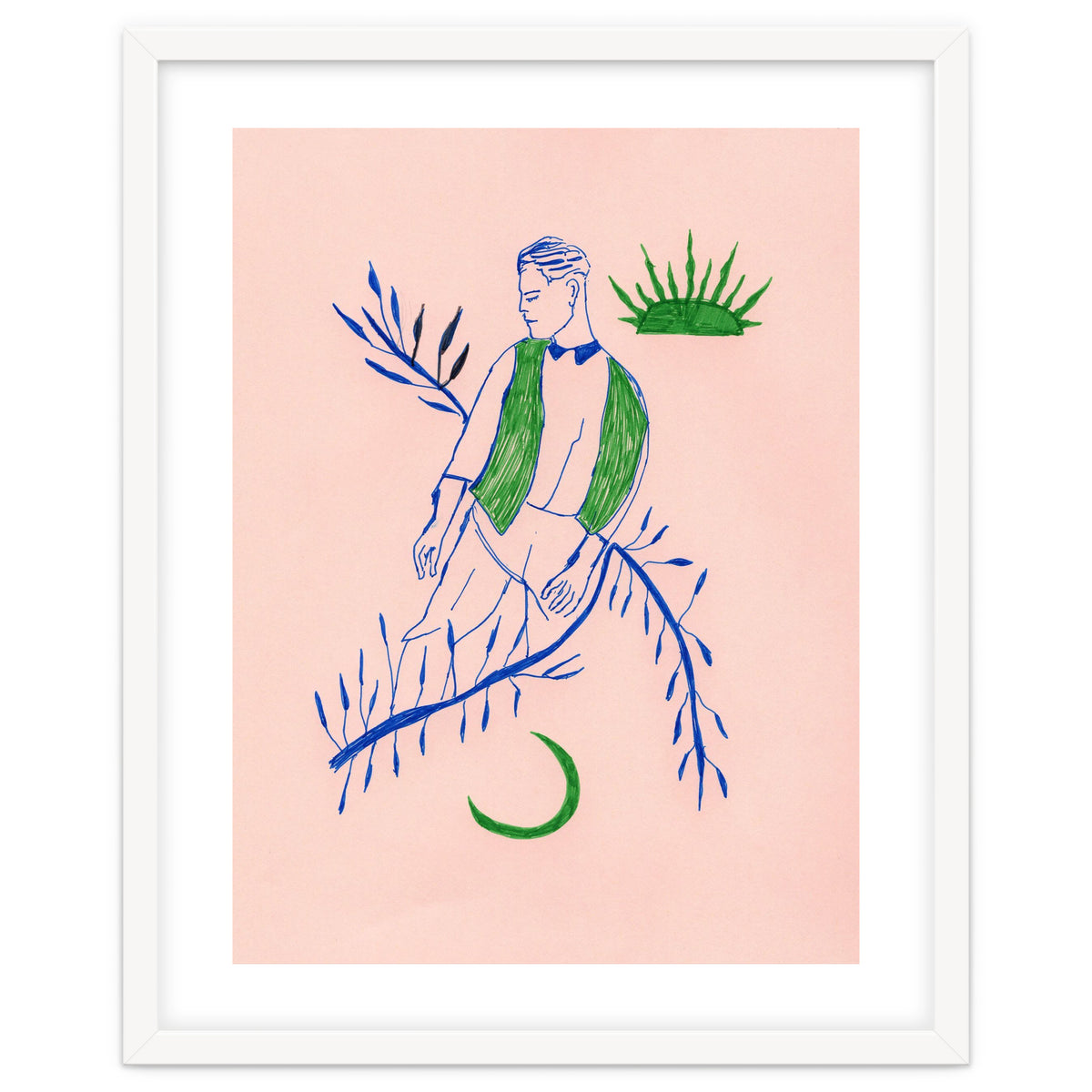 Green boy Midcentury