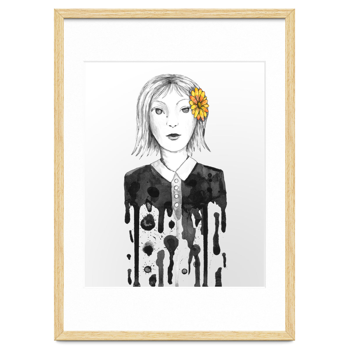 Flower dripping girl