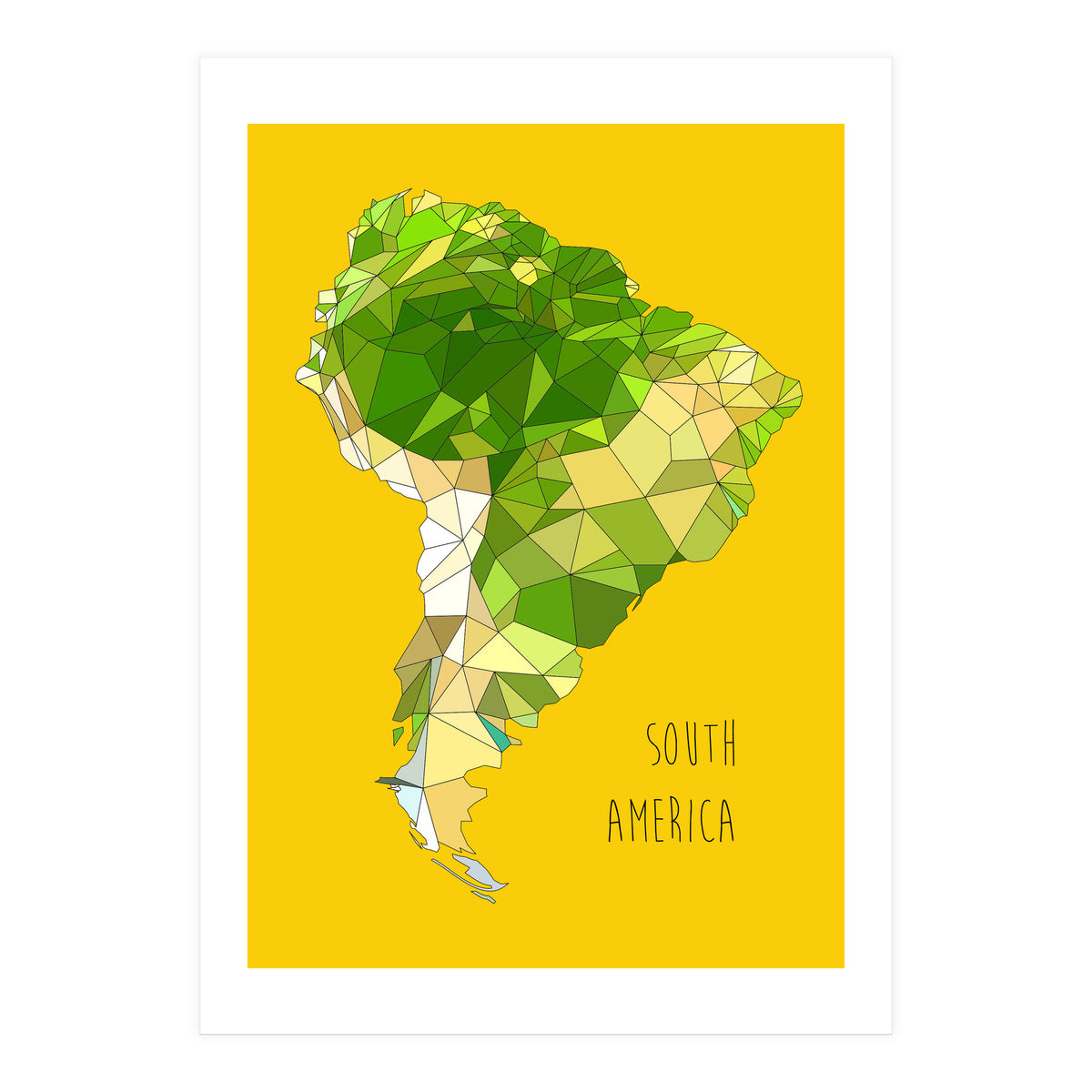 SOUTH AMERICA – Yellow (Print Only)