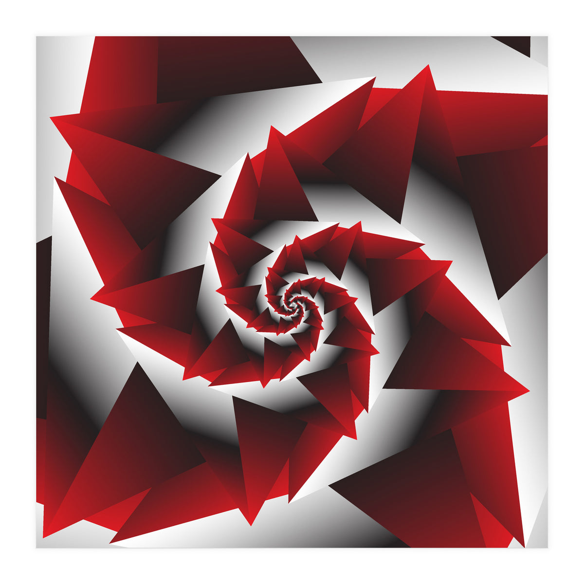 Abstract Geometric Red Graphics (Print Only)