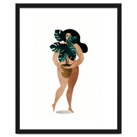 Nude With Plant