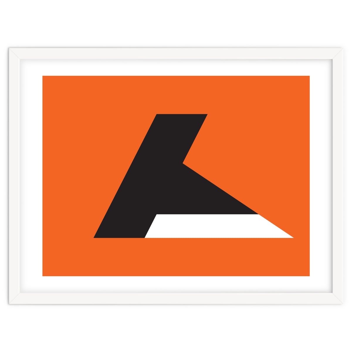 Geometric Shapes No. 79 - orange & black