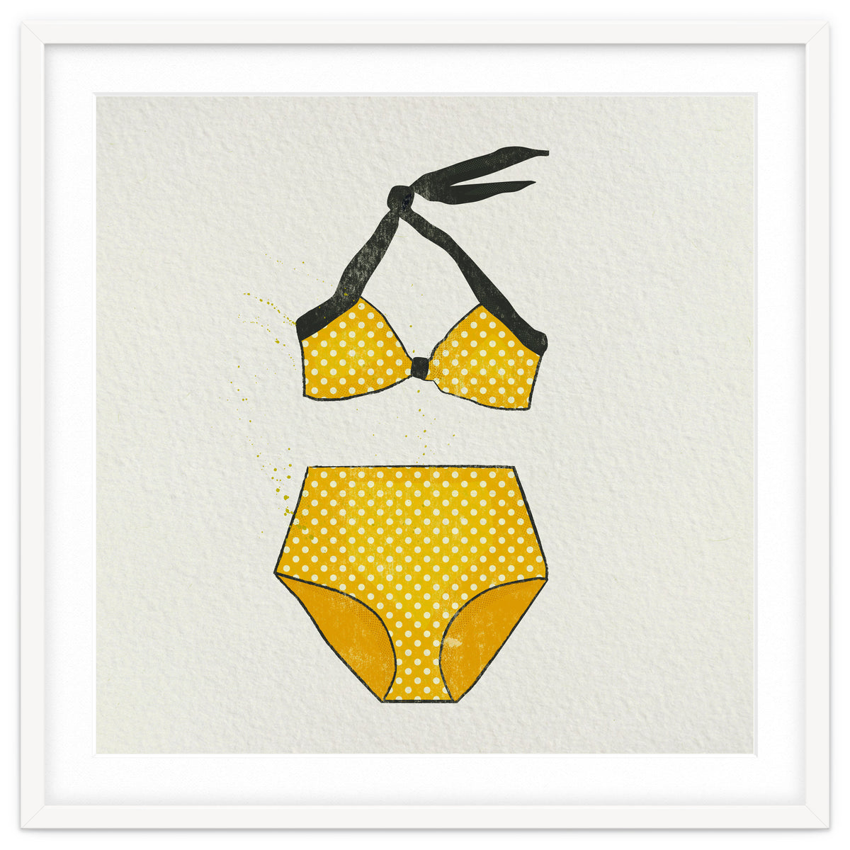 Yellow polka dot bikini