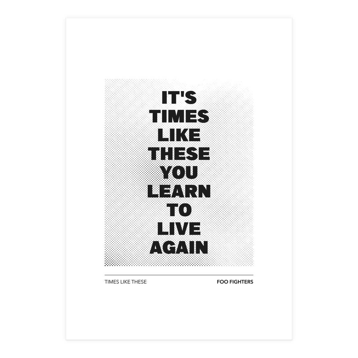 Foo Fighters - Times Like These (Print Only)