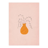 Pink and orange vase and plants (Print Only) thumbnail