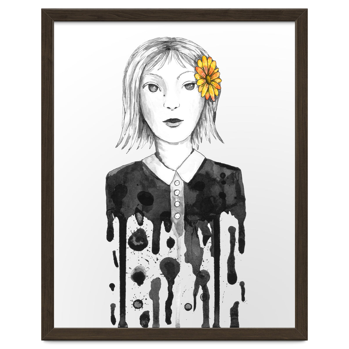 Flower dripping girl