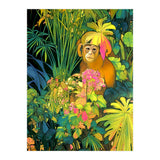 Daydreamer, Coming of Age Monkey Tropical Jungle Plants, Wildlife Botanical Nature Forest Bohemian Animals (Print Only) thumbnail