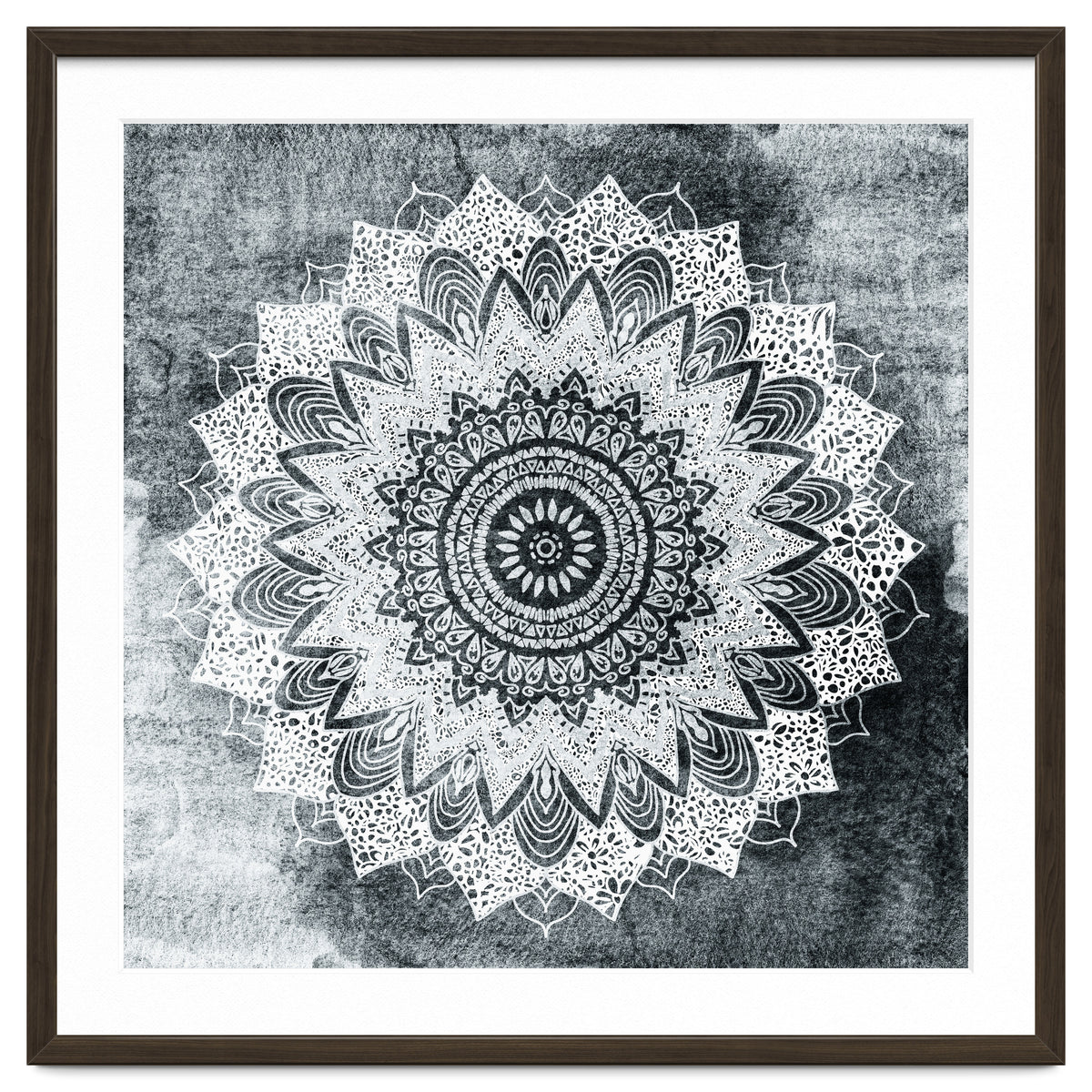 Bohochic Mandala In Gray