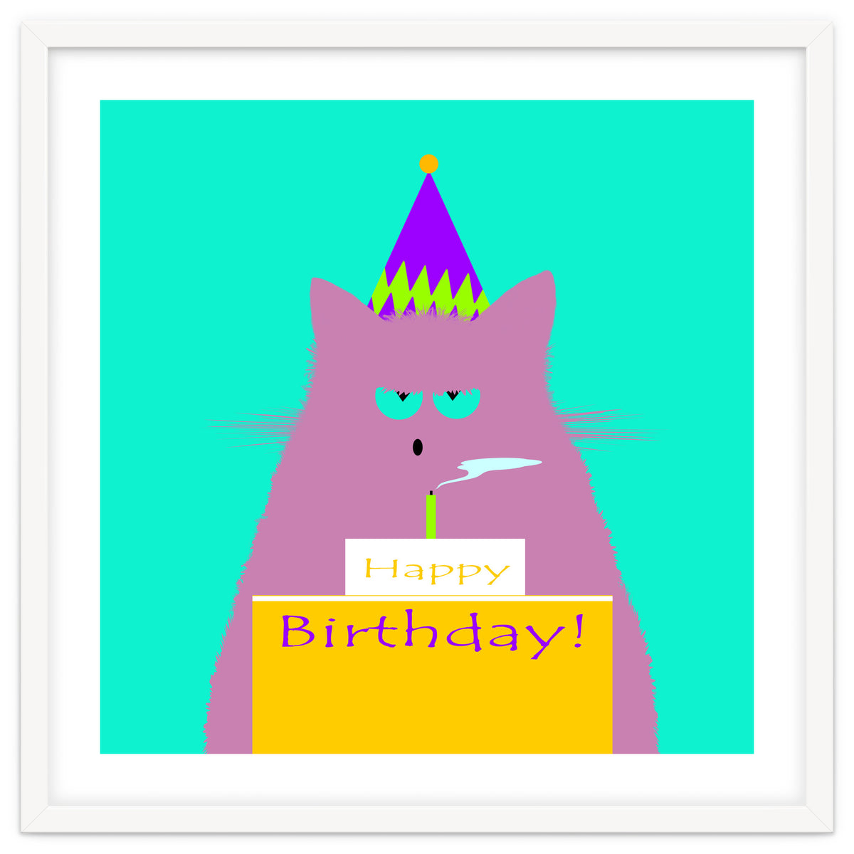 Birthday Lilac Cat