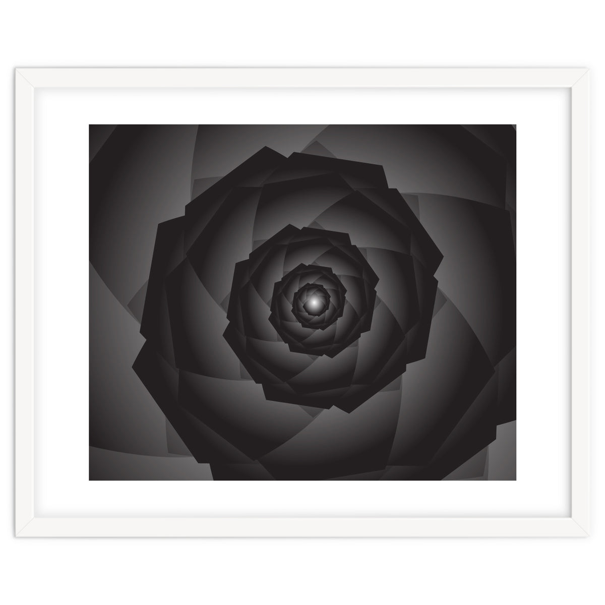 Mono Chrome Tech Spiral Pattern