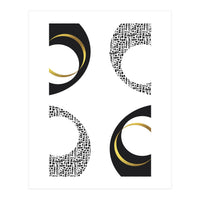 Black & White Abstract No. 7 | gold (Print Only)