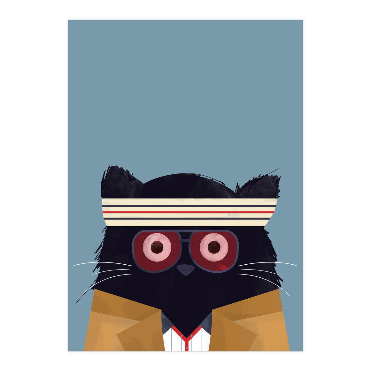 Doozal Cat Tenenbaum (Print Only)
