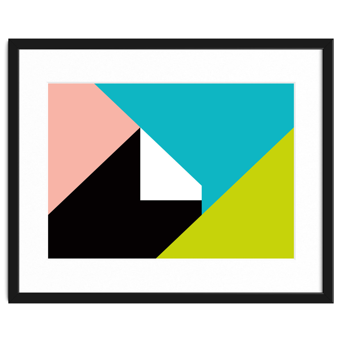 Geometric Shapes No. 266 - pink & lime