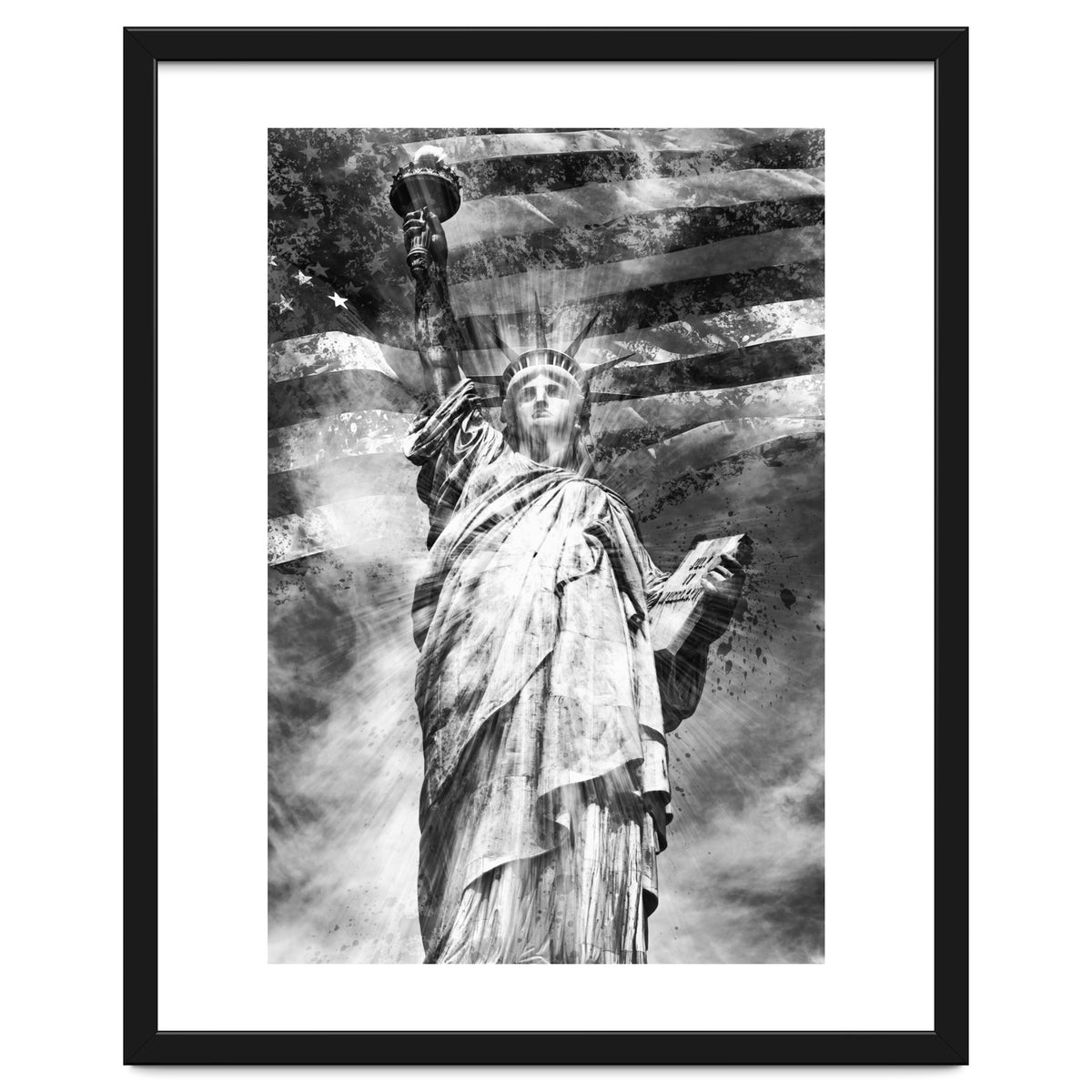 MODERN ART Statue of Liberty | Monochrome