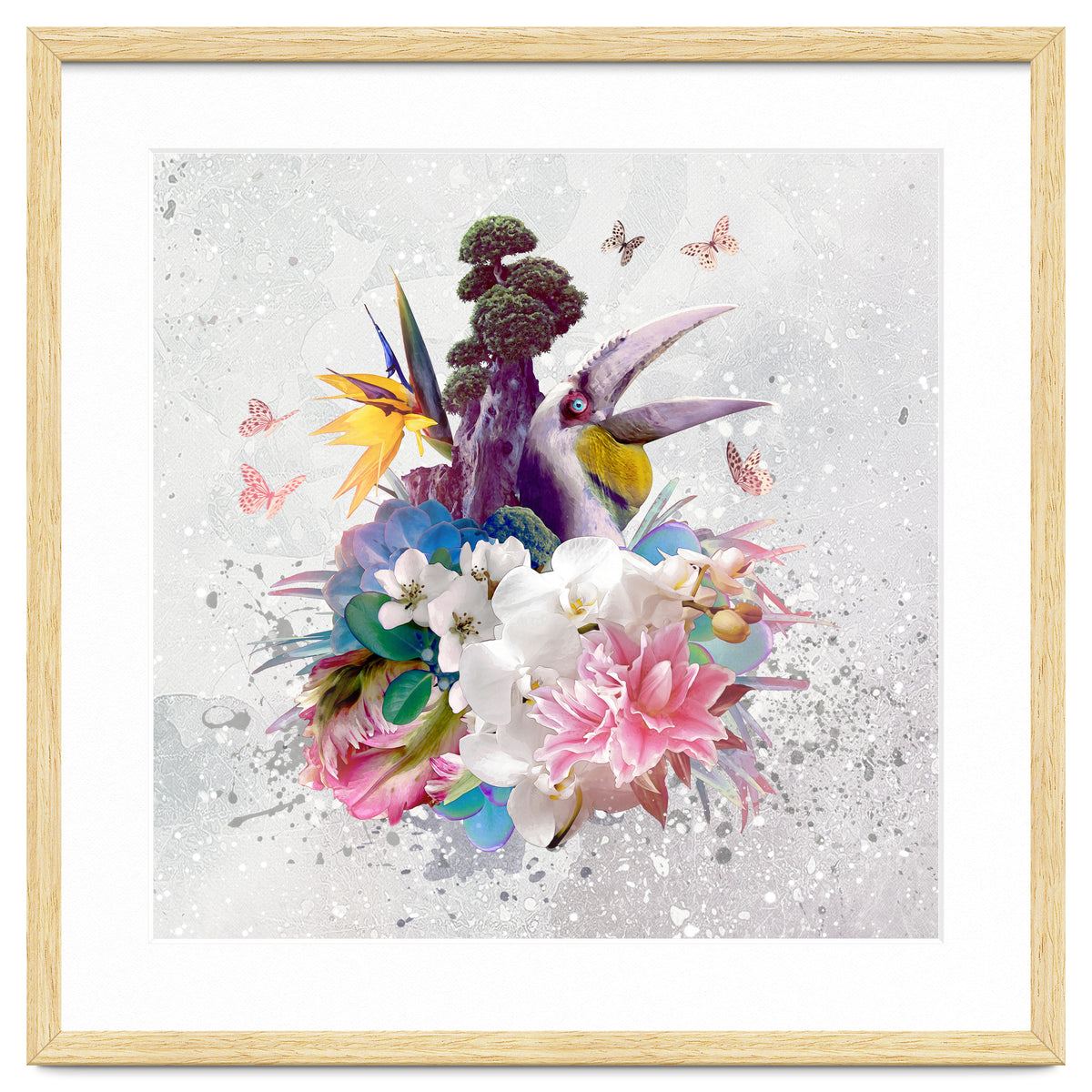 Floral Hornbill Grey